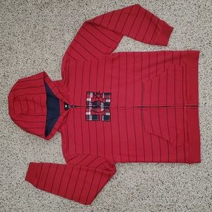 DC Hooded Zip Up Red Boys Sweatshirt